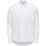 Only & Sons Onslaurence Ls Lınen Blend Shırt Erkek Beyaz Gömlek - 22036239