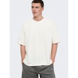 Only & Sons Onslenny Ovz Ss Strct Tee Noos Erkek Beyaz T-Shirt - 22036392 - XL