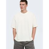 Only & Sons Onslenny Ovz Ss Strct Tee Noos Erkek Beyaz T-Shirt - 22036392