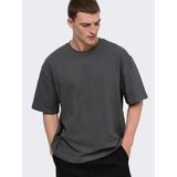 Only & Sons Onslenny Ovz Ss Strct Tee Noos Erkek Gri T-Shirt - 22036392 - 2XL