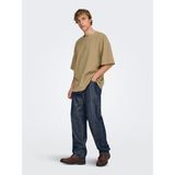 Only & Sons Onslenny Ovz Ss Strct Tee Noos Erkek Kahverengi T-Shirt - 22036392