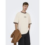 Only & Sons Onsles Classiques Caspian Boxy Ss Tee Erkek T-Shirt Bej (22037720) - XL