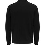 Only & Sons Onslouı Reg 12 Ls Mel Polo Knıt Noos Erkek Siyah T-Shirt - 22033758 - 2XL
