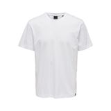 Only & Sons ONSMAX LIFE REG SS STITCH TEE NOOS Erkek Tişört, Beyaz, L