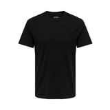 Only & Sons ONSMAX LIFE REG SS STITCH TEE NOOS Erkek Tişört, Siyah, S