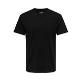 Only & Sons Onsmax Life Reg Ss Stitch Tee Noos Erkek Tişört, Siyah, XXL