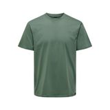ONLY & SONS Onsmax Life Reg Ss Stitch Tee Noos erkek tişörtü, Dark Forest, S