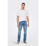 Only & Sons ONSMAX LIFE SS STITCH TEE NOOS Erkek Beyaz T-Shirt - 22025208