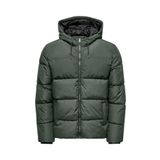 Only & Sons Onsmelvın Lıfe Hood Puffer Jacket Otw Vd Erkek Antrasit Mont -16 22020857