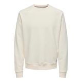 Only & Sons Onsmichi Life Reg Antik Beyaz Bisiklet Yaka Erkek Sweatshirt