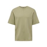 Only & Sons Onsmoab Life Rlx Ss Sweat Soluk Yeşil Erkek Sweatshirt