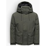 Only & Sons Onsnate Technıcal Jacket Otw Vd Erkek Gri Mont - 22038757 - 000-Siyah - XL