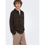 Only & Sons Onsnewkodyl Overshırt Sweat Noos Erkek Black Uk Gömlek - 22021279 - XL