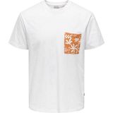 Only & Sons Onsperry Lıfe Reg Leaf Ss Pockettee Beyaz Erkek T-Shirt 22025286 - M
