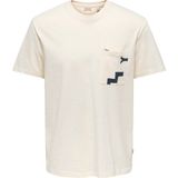 Only & Sons Onsperry Lıfe Reg Leaf Ss Pockettee Ekru Erkek T-Shirt 22025286