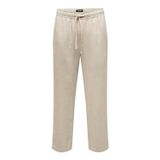 Only & Sons Onssinus Loose Visc Lin 0075 PNT Bej Erkek Pantolon