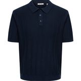 Only & Sons Onsthıjs Çizgili Regular Fit Kısa Kollu Polo Yaka T Shirt Erkek Polo Yaka T Shirt 22036558 - Lacivert