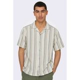 Only & Sons ONSTREV LIFE REG STRIPE S Yeşil Erkek Gömlek