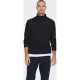 Only & Sons Onstuck 7 Roll Neck Knit Erkek Siyah Kazak - 22022595