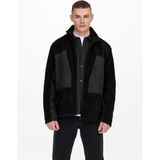 Only & Sons Onsvıllads Erkek Kürklü Sweat Mont - Black