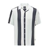 Only & Sons ONSWAYNE LIFE REG STRIPE VISCOSE SHIRT Erkek Gömlek, Lacivert, L