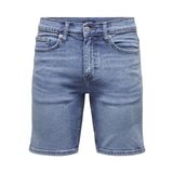 Only & Sons Onsweft Koyu Mavi Kot Şort, L, 5003117837, Koyu Mavi, Erkek