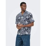 Only & Sons Onswhite Resort Reg Ss Shirt Erkek Gömlek Mavi (22037244)