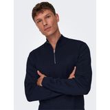 Only & Sons Onswyler Lıfe Reg 14 Half Zıp Knıt Noos Erkek Blue Kazak - 22021264 - 2XL
