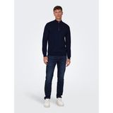 Only & Sons Onswyler Lıfe Reg 14 Half Zıp Knıt Noos Erkek Blue Kazak - 22021264 - XL