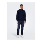Only & Sons ONSWYLER LIFE REG 14 HALF ZIP KNIT NOOS Erkek Blue Kazak - 22021264