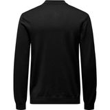 Only & Sons Onswyler Lıfe Reg 14 Half Zıp Polo Knıt Erkek Black Kazak - 22034225 - M