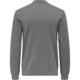 Only & Sons Onswyler Lıfe Reg 14 Half Zıp Polo Knıt Erkek Gray Kazak - 22034225 - Gri