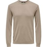 Only & Sons Onswyler Lıfe Reg 14 Ls Crew Knıt Noos Erkek Kahverengi Kazak - 22020088 - M