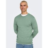 Only & Sons Onswyler Lıfe Reg 14 Ls Crew Knıt Noos Erkek Yeşil Kazak - 22020088 - M
