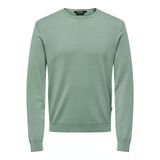 Only & Sons ONSWYLER LIFE REG 14 LS CREW KNIT NOOS Erkek Yeşil Kazak - 22020088