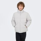 Only & Sons Pack Life Puffer Erkek Mavi Dik Yaka Mont - XL