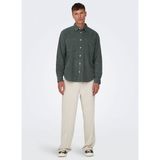 Only & Sons Rahat Yeşil Jakarlı Erkek Gömlek Onsalp Rlx 2pkt Washd Cord Ls Shırt