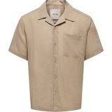 Only & Sons ShopINN Onslaurence Lınen Resort Collar Ss Noos Erkek Gri Gömlek - 22036242