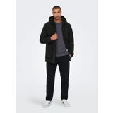 Only & Sons Siyah Erkek Mont ONSTOM PARKA ATHL