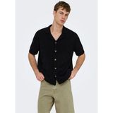 Only & Sons Siyah Erkek Normal Fit Desenli Kazak 22037745 Onsjam Lıfe Reg Shırt Knıt