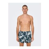 Only & Sons Todd Swım Shortest Palm Aop Erkek Yeşil Şort -21 22026141