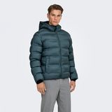 Only & Sons Union Seamless Life Puffer Erkek Yeşil Kapüşonlu Mont