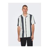 Only & Sons Wayne Lıfe Reg Strıpe Vıscose Shırt Erkek Lacivert Gömlek -04 22026100