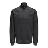 Only & Sons Yarım Fermuarlı Regular Fit Sweatshirt, M, 22034629, Siyah, erkek