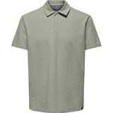 Only & Sons Yeşil Erkek Polo T-Shirt 22028694 Onskıan Lf Seersucker Polo - XL