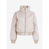 Only Tamara Quilted Kadın Bej Dik Yaka Mont, XL