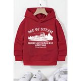 Only Trendwear Age Of Baskılı Erkek - Kız Çocuk Rahat Kalıp Sweatshirt - 11 - 12 Yaş - Kırmızı