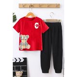 Only Trendwear Çocuk Bear Alt - Üst Eşofman Takımı - 5 - 6 Yaş - Kırmızı