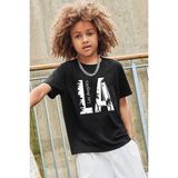 Only Trendwear Çocuk Los Angles Baskılı Pamuklu Tshirt - 3 - 4 Yaş - Siyah