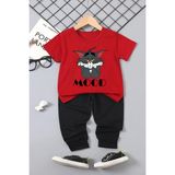 Only Trendwear Çocuk Mood Baskılı Alt - Üst Eşofman Takımı - Kırmızı - 9 - 10 Yaş